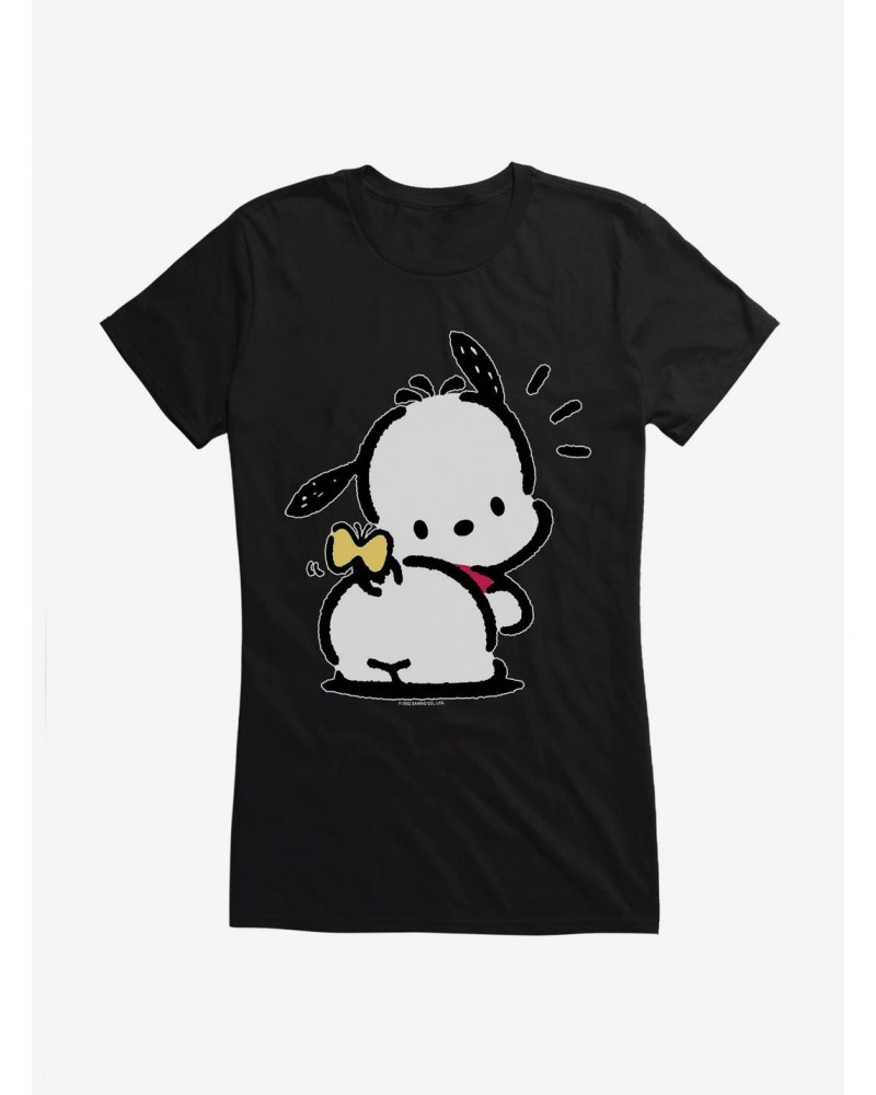 Pochacco Butterfly Bop Girls T-Shirt $6.37 T-Shirts