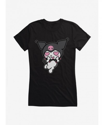 Kuromi Heart Eyes Girls T-Shirt $8.76 T-Shirts