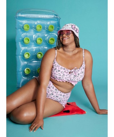 Hello Kitty Strawberry Ruffle Swim Top Plus Size $9.02 Tops