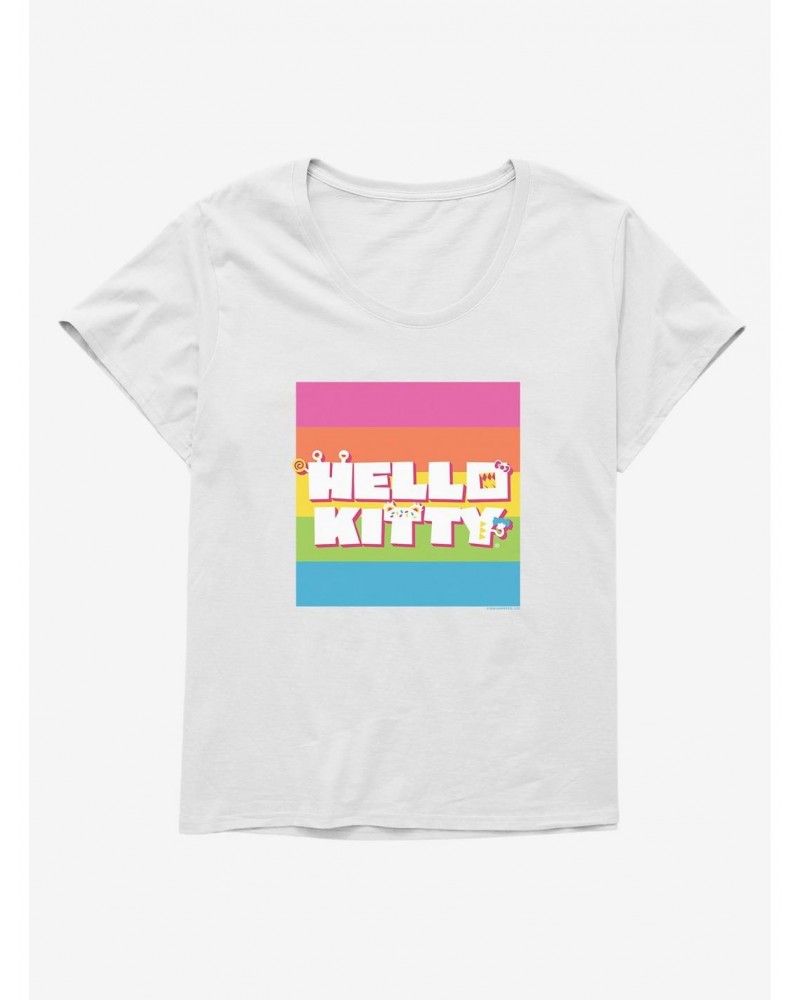 Hello Kitty Sweet Kaiju Logo Girls T-Shirt Plus Size $9.94 T-Shirts