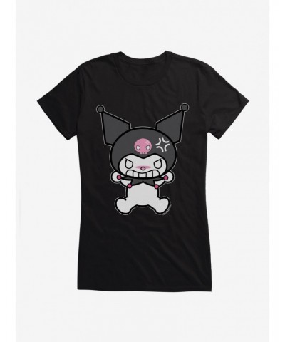 Kuromi Angry Grin Girls T-Shirt $8.37 T-Shirts