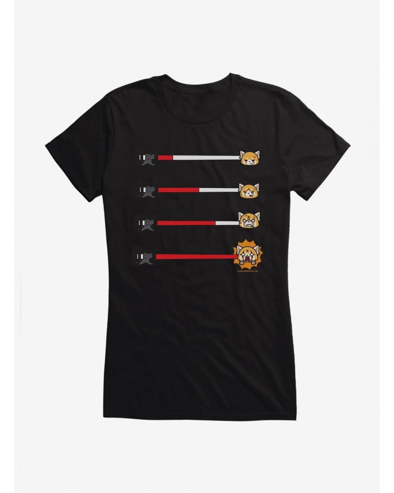 Aggretsuko Metal Anger Meter Girls T-Shirt $9.76 T-Shirts