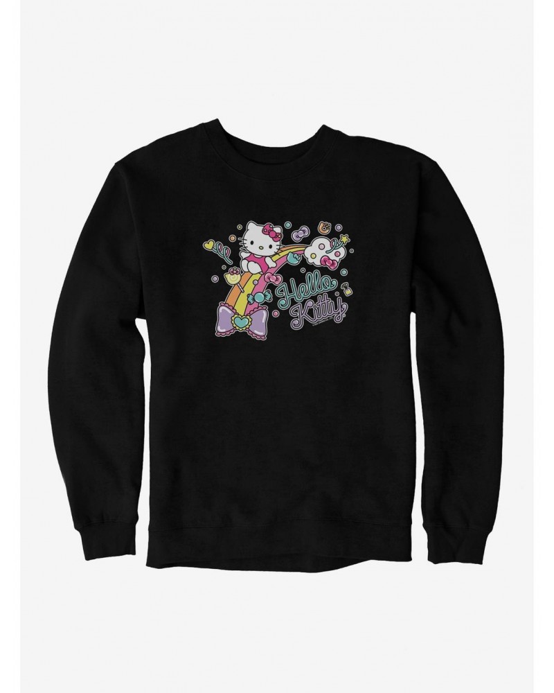 Hello Kitty Sugar Rush Candy Rainbow Sweatshirt $10.04 Sweatshirts