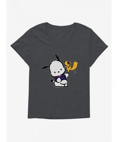 Pochacco Dancing With Mon-Mon Girls T-Shirt Plus Size $7.86 T-Shirts