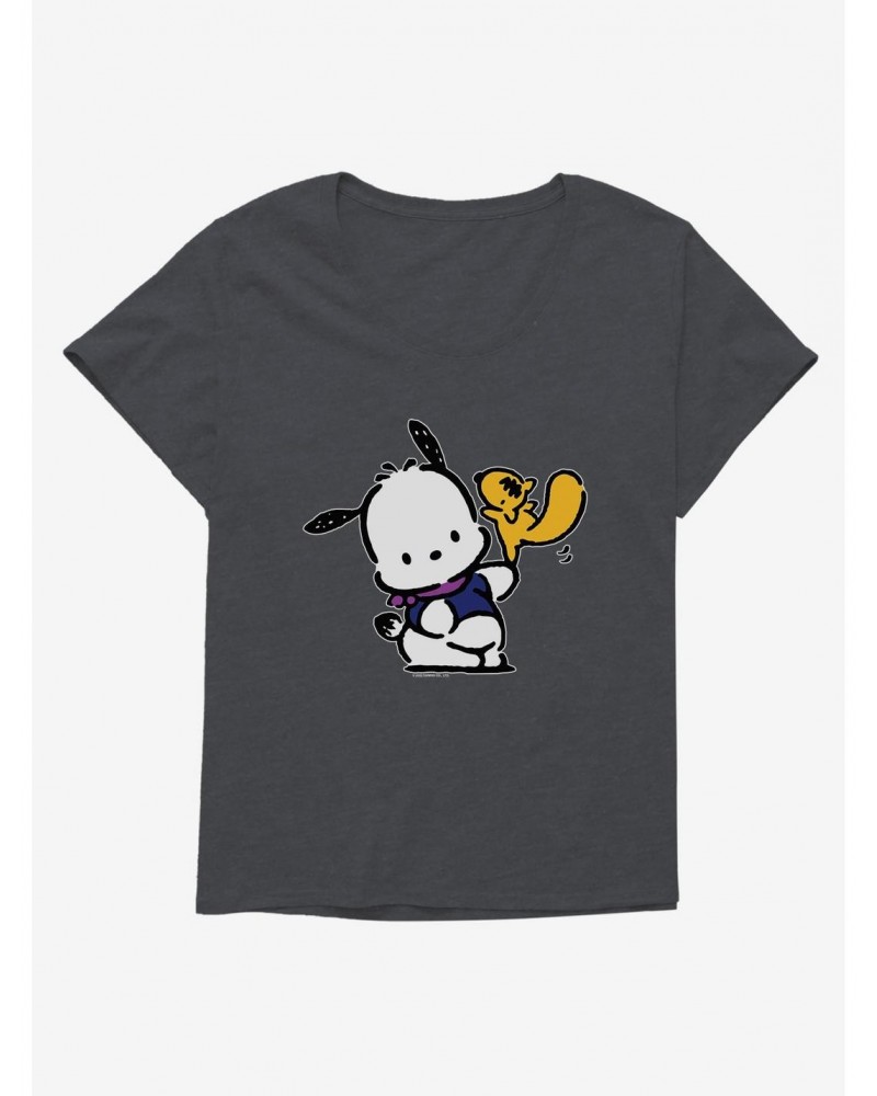 Pochacco Dancing With Mon-Mon Girls T-Shirt Plus Size $7.86 T-Shirts