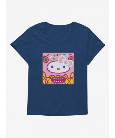 Hello Kitty Sweet Kaiju Cone Girls T-Shirt Plus Size $8.79 T-Shirts