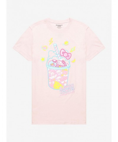 Hello Kitty And Friends Kawaii Tokyo Boba Girls T-Shirt $11.21 T-Shirts