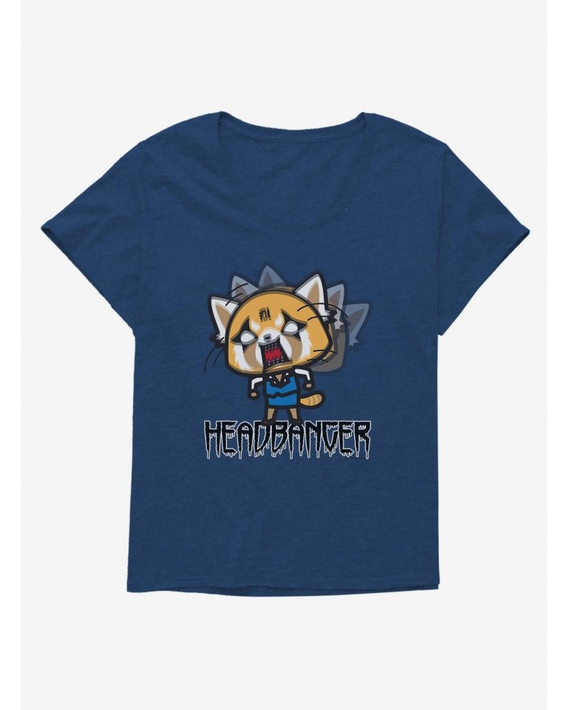 Aggretsuko Metal Headbanger Girls T-Shirt Plus Size $7.63 T-Shirts