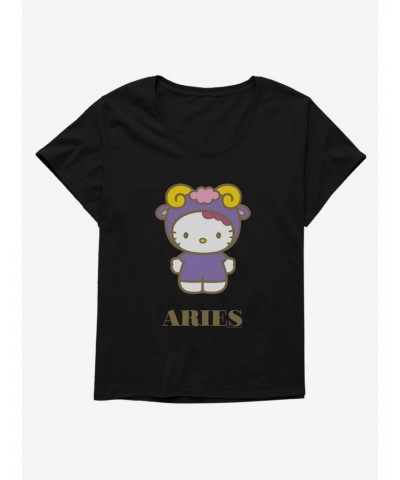 Hello Kitty Star Sign Aries Girls T-Shirt Plus Size $8.55 T-Shirts