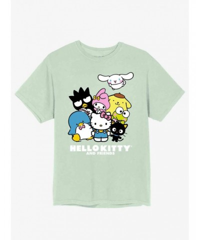 Hello Kitty And Friends Group Boyfriend Fit Girls T-Shirt $9.76 T-Shirts