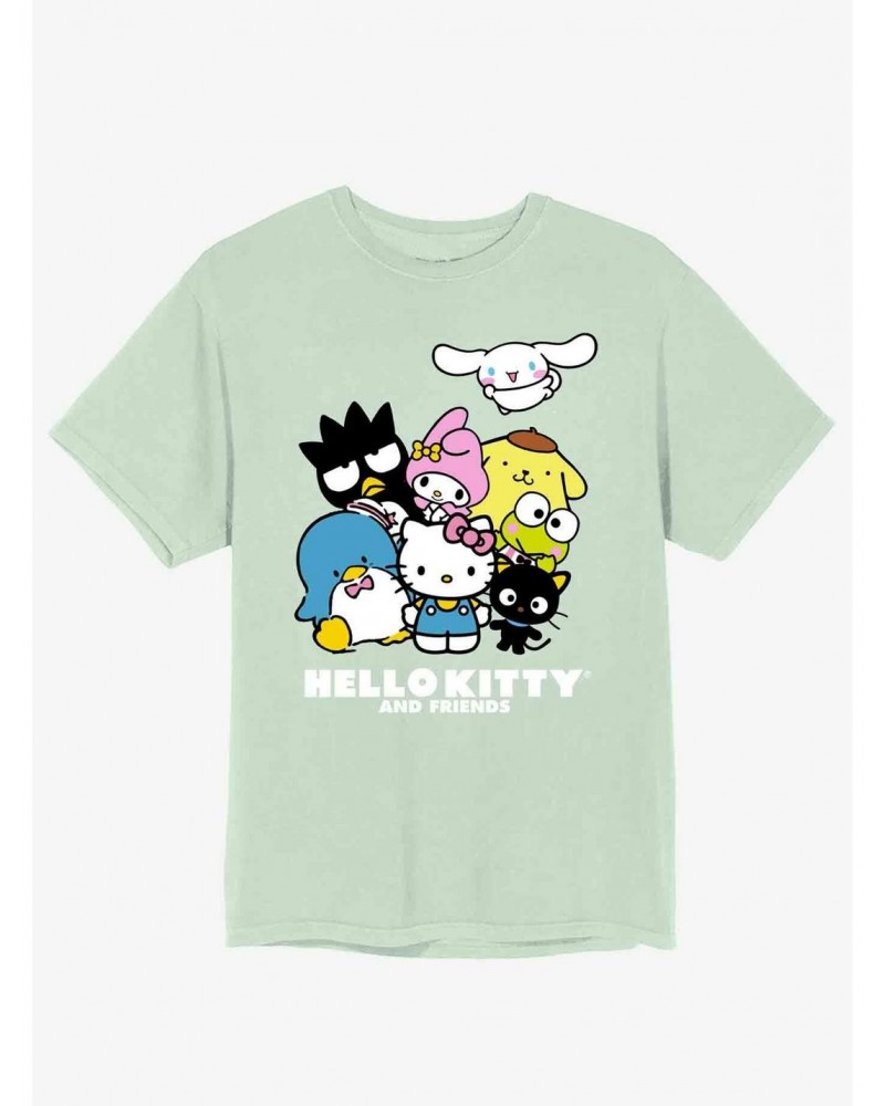 Hello Kitty And Friends Group Boyfriend Fit Girls T-Shirt $9.76 T-Shirts