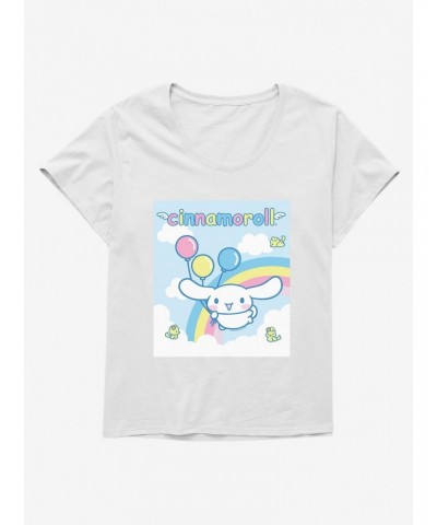 Cinnamoroll Balloons And Rainbow Girls T-Shirt Plus Size $8.09 T-Shirts
