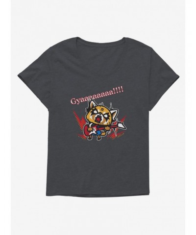 Aggretsuko Metal Guitar Rock & Roll Girls T-Shirt Plus Size $11.56 T-Shirts