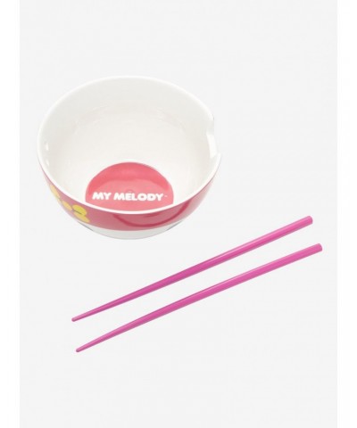 My Melody Face Ramen Bowl With Chopsticks $6.37 Chopsticks