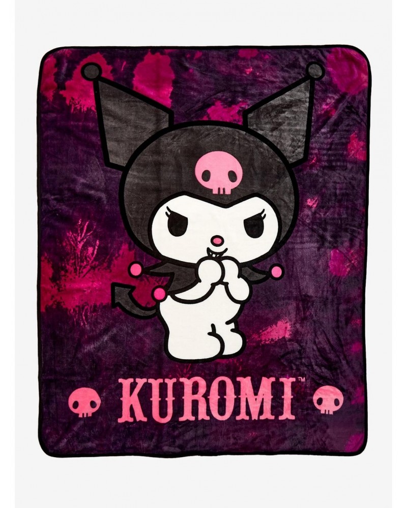 Kuromi Dark Wash Throw Blanket $10.87 Blankets