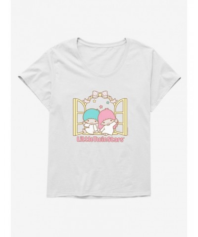 Little Twin Stars Waving Hello Girls T-Shirt Plus Size $9.81 T-Shirts